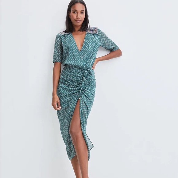 NWT Veronica Beard Mariposa Silk Maxi Dress. Size 4. - Picture 3 of 9